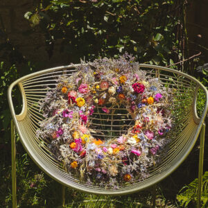 Cotswold meadow dried flower wreath